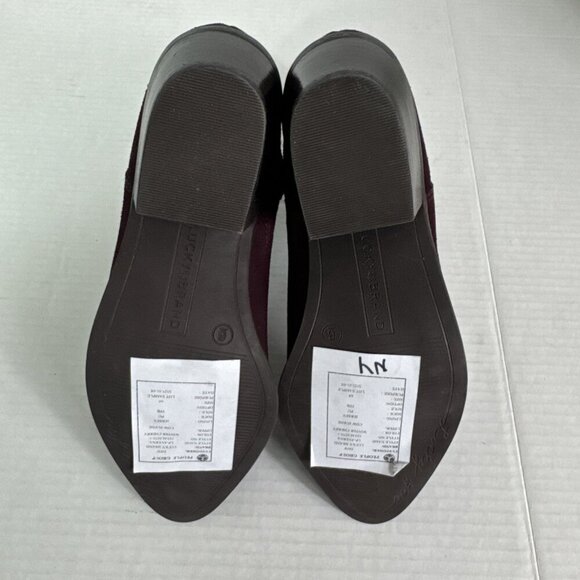 Lucky Brand Women's 6 Ankle Bootie Boot Suede Leather Western Cherry New/Sample - Picture 11 of 14